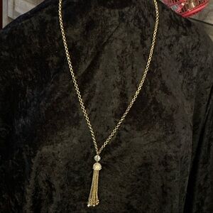 Elegant Gold Tassel Necklace